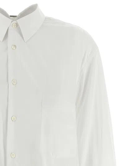 Comme Des Garçons Cotton Broadcloth Button-up Shirt In White