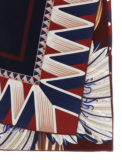 Ferragamo Rectangular Scarf Featuring Intricate Pattern In Multi