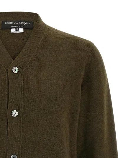 Comme Des Garçons Homme Deux Patterned-patchwork Cardigan In Green