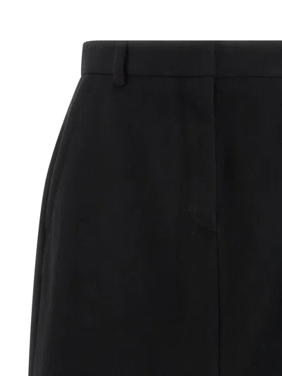 Brioni Violante Slit Detailed Midi Skirt In Black
