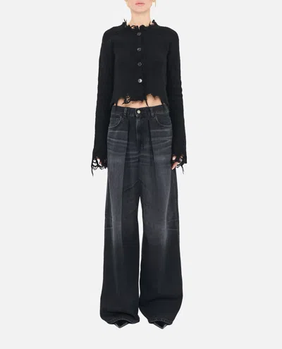Haikure Candy High-rise Wide-leg Jeans In Black