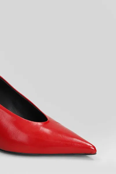 The Seller Pointed-toe Leather Pumps In Red