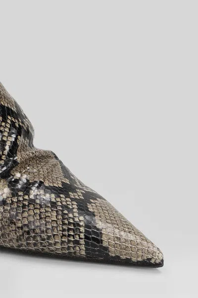 The Seller High Heels Ankle Boots In Python Print Leather In Multi