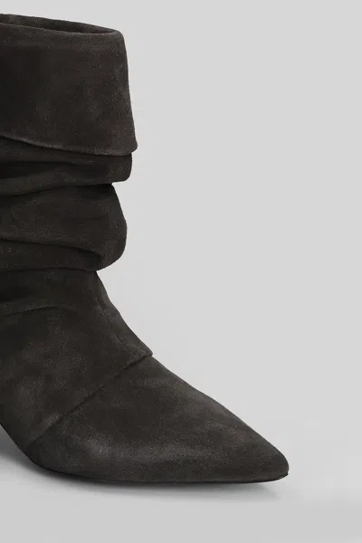 Ash Slouchy Mid-heel Pointed Toe Boots In Gray