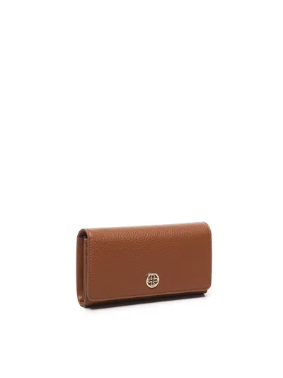 V73 Logo-plaque Snap-closure Wallet In Brown