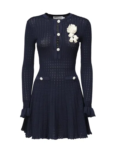 Self-portrait Mini Dress Self-portrit In Blue