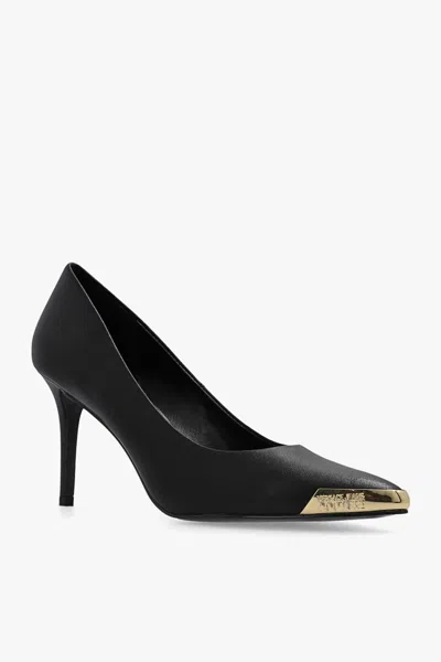 Versace Jeans Couture Black Scarlett Heels In Black
