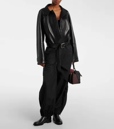 Manolo Blahnik Leather Ankle Boots In Black