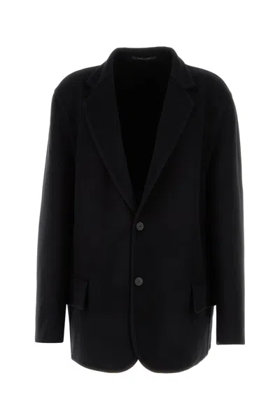 Balenciaga Flannel Blazer With Notch Lapel And Pockets In Animal Print