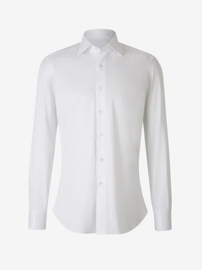Fray Micro Knit Shirt In White