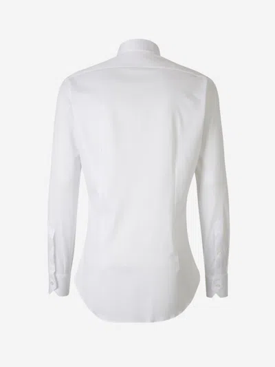 Fray Micro Knit Shirt In White