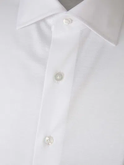 Fray Micro Knit Shirt In White