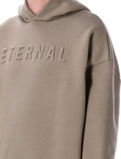 Fear Of God Beige Cotton Eternal Sweatshirt With Embossed Logo In Brown