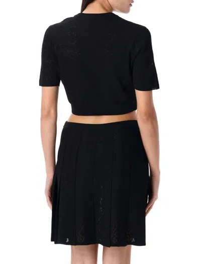Givenchy Cropped Sweater In Monogram 72 Jacquard In Black