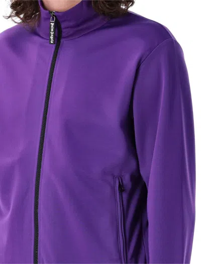 Palm Angels Curved Logo Track Jacket In Purple