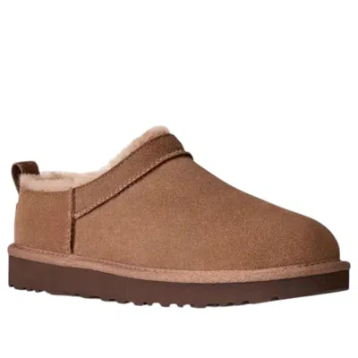 Ugg Womens Mid Brown Classic Micro Suede Boots Eur 37 / 4 Uk In Brown