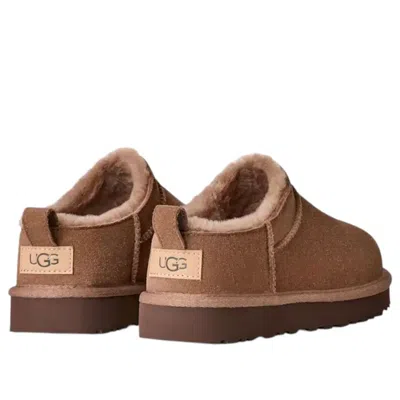 Ugg Womens Mid Brown Classic Micro Suede Boots Eur 37 / 4 Uk In Brown