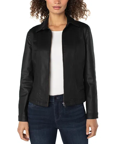 Liverpool Los Angeles 90s Coated Jacket In Black