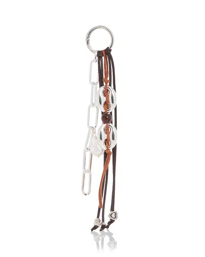Aqua Chain String Bag Charm - Exclusive In Brown