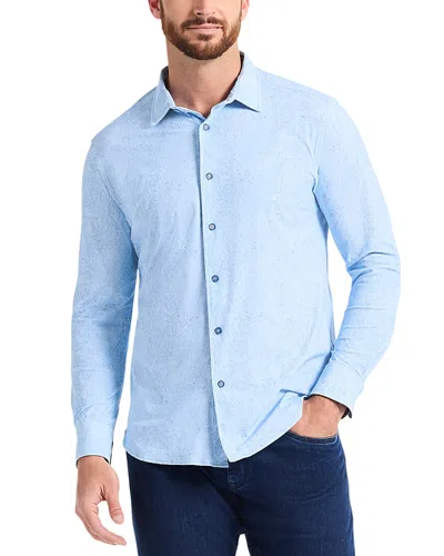 Robert Graham Kenmare Long Sleeve Stretch Cotton Button-up Shirt In Blue