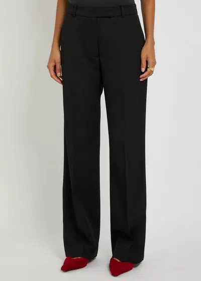 Acne Studios Wool Gabardine Trousers In Black