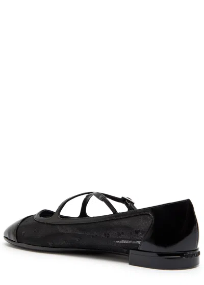 Jimmy Choo Eleri Ballerinas In Soft Spazzolato Leather In Black
