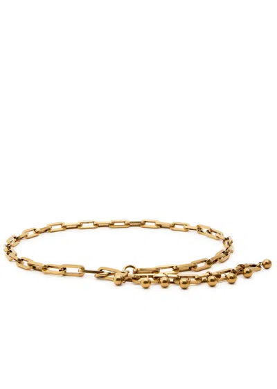 Etro Adjustable Chain Link Belt With Gold Finish