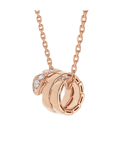 Bvlgari Serpenti Viper Logo Necklace In Gold