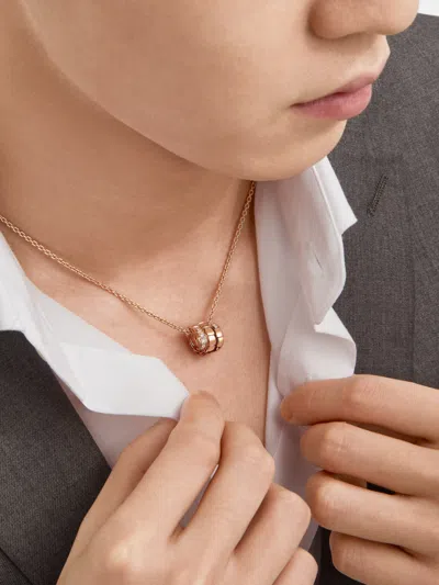 Bvlgari Serpenti Viper Logo Necklace In Gold