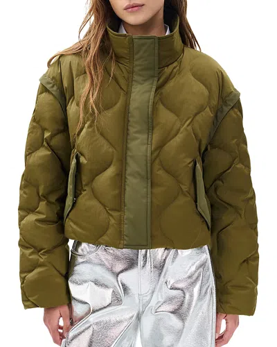 Rag & Bone Taki Long Convertible Jacket In Green