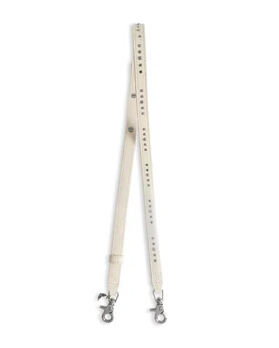 Zadig & Voltaire Overstudded Thin Bag Strap In White