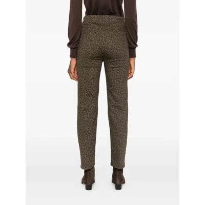 Frame Le Sylvie High Rise Slim Jeans In Leopard Print In Brown