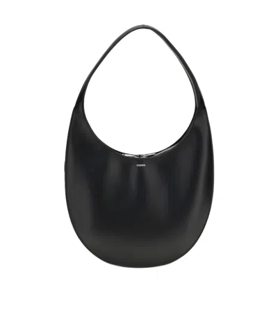 Coperni Medium Soft Swipe Leather Shoulder Bag In Black