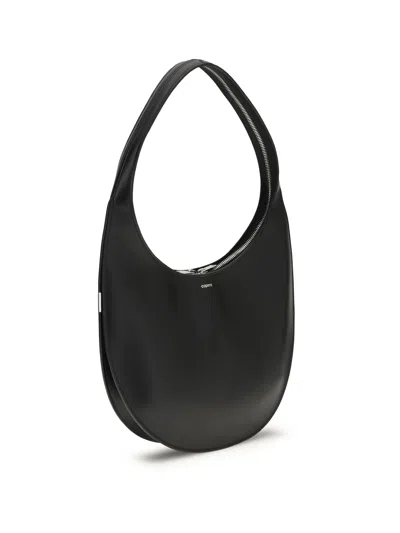Coperni Medium Soft Swipe Leather Shoulder Bag In Black