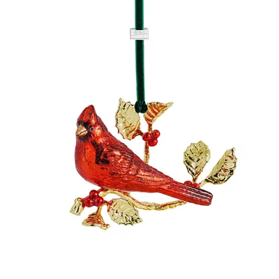 Michael Aram Cardinal Glass Ornament In Red