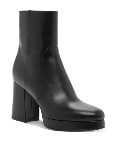Valentino Garavani Fawcette Platform Ankle Boot In Calfskin 90mm Woman Black 42 In Black