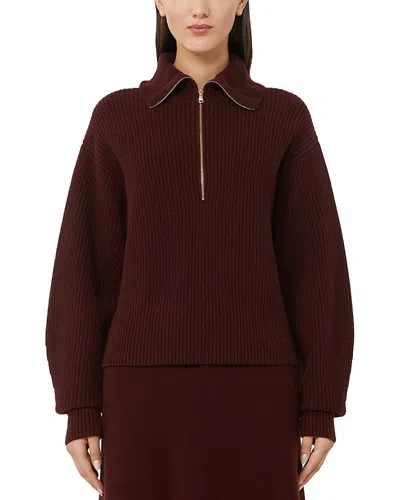 Max Mara Wool-cashmere Quarter-zip Sweater In Multi