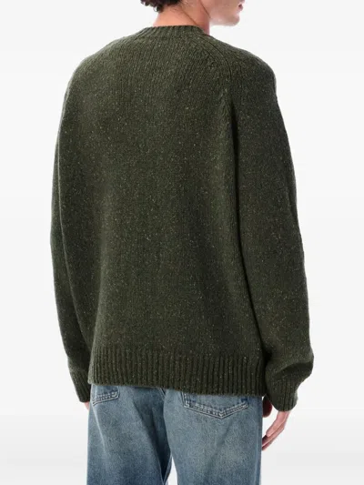 Apc A.p.c. A.p.c. Harris Crewneck Wool Jumper In Green
