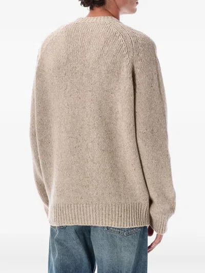 Apc A.p.c. A.p.c. Harris Crewneck Wool Jumper In Neutral