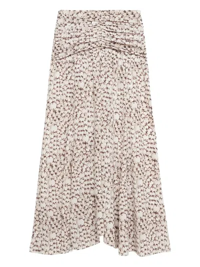 Isabel Marant Sequin-print Midi Skirt In Neutral