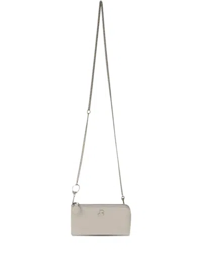 Rest&recreation Logo Zip-around Chain Crossbody Pouch In Neutral