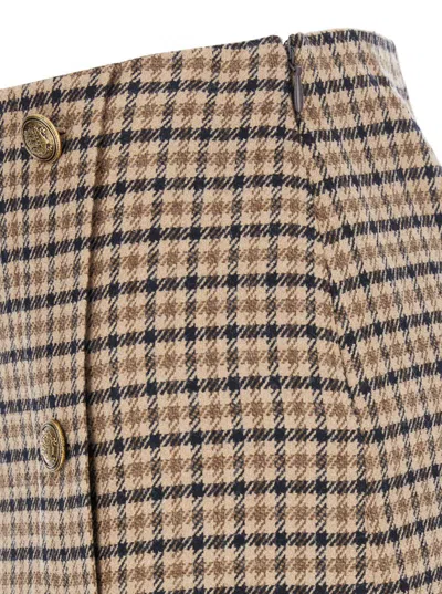 Twinset Check Motif Skirt In Multi