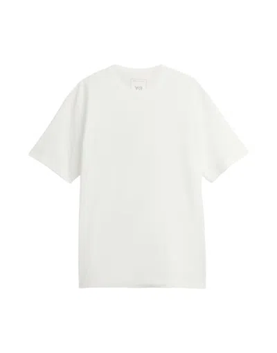 Y-3 Crew Neck Graphic Print T-shirt With Relaxed Fit In White