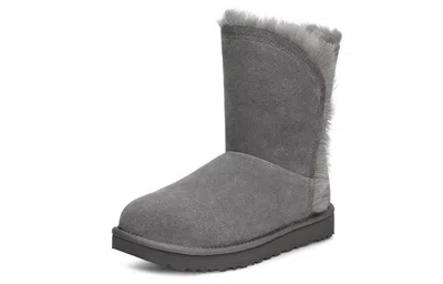 Ugg (wmns)  Classic Short Fluff High-low Fleece Lined Gray