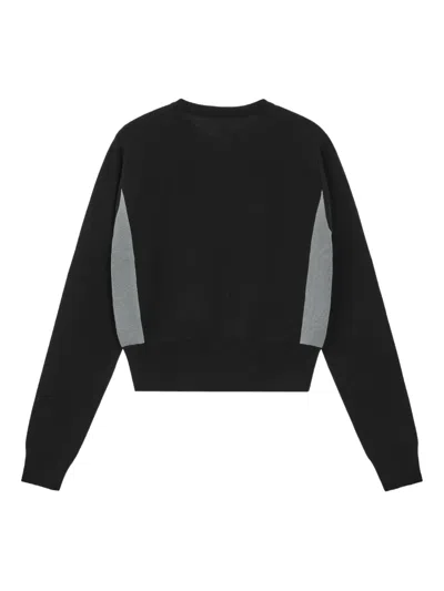 Rest&recreation Round-neck Zip-up Cardigan In Black