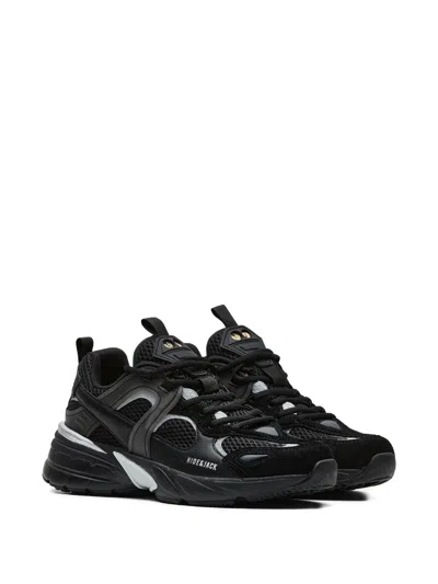 Hide & Jack Mesh-panel Sneakers In Black