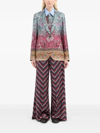 Pierre-louis Mascia Pierre Louis Mascia Silk Single-breasted Jacket In Gray