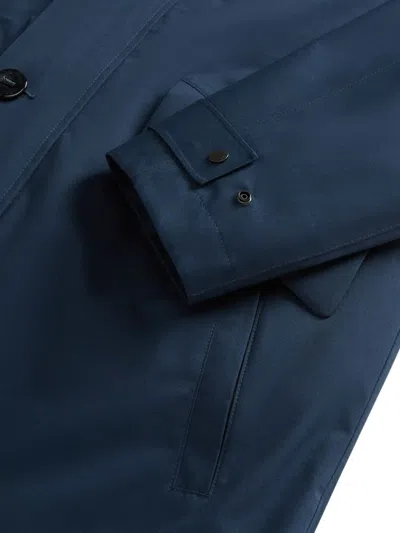 Woolrich Diamond-pattern Jacket In Blue