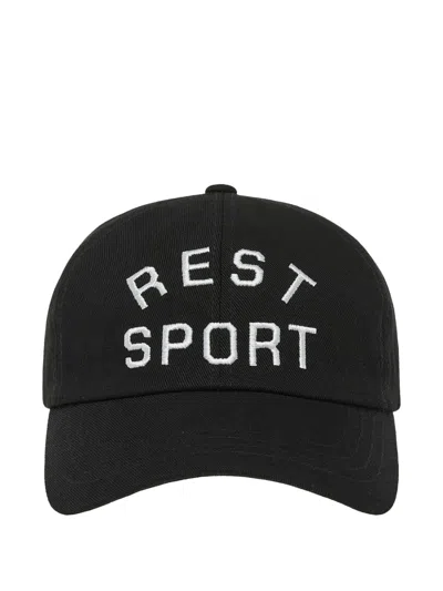 Rest&recreation Logo-embroidered Cap In Black