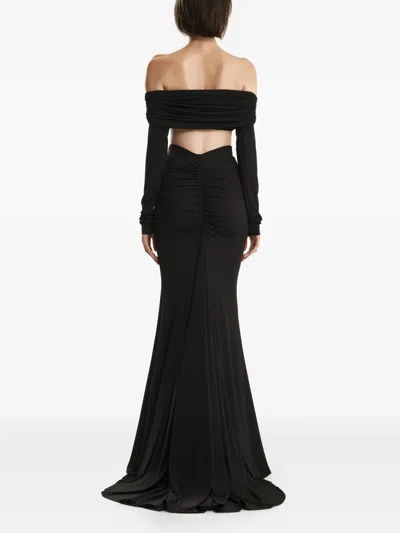 2310 Studio Draped Maxi Skirt In Black